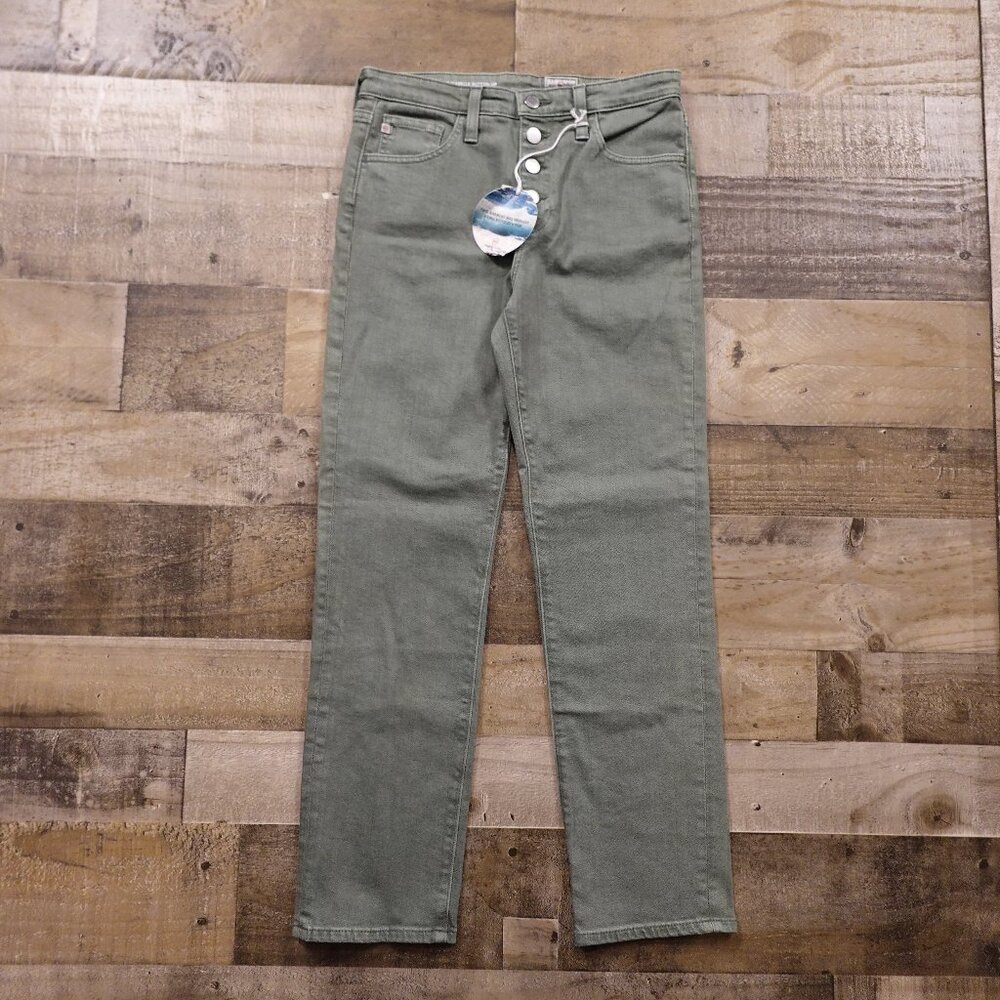 AG Adriano Goldschmied The Isabelle Button-Up Jeans Women’s 26R Sage Green NWT